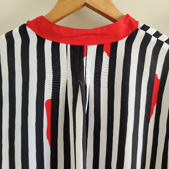 VINTAGE SALLY BROWNE|| VERTICAL STRIPED OVERSHIRT/ SHRUG SIZE 12 - Picture 9 of 15